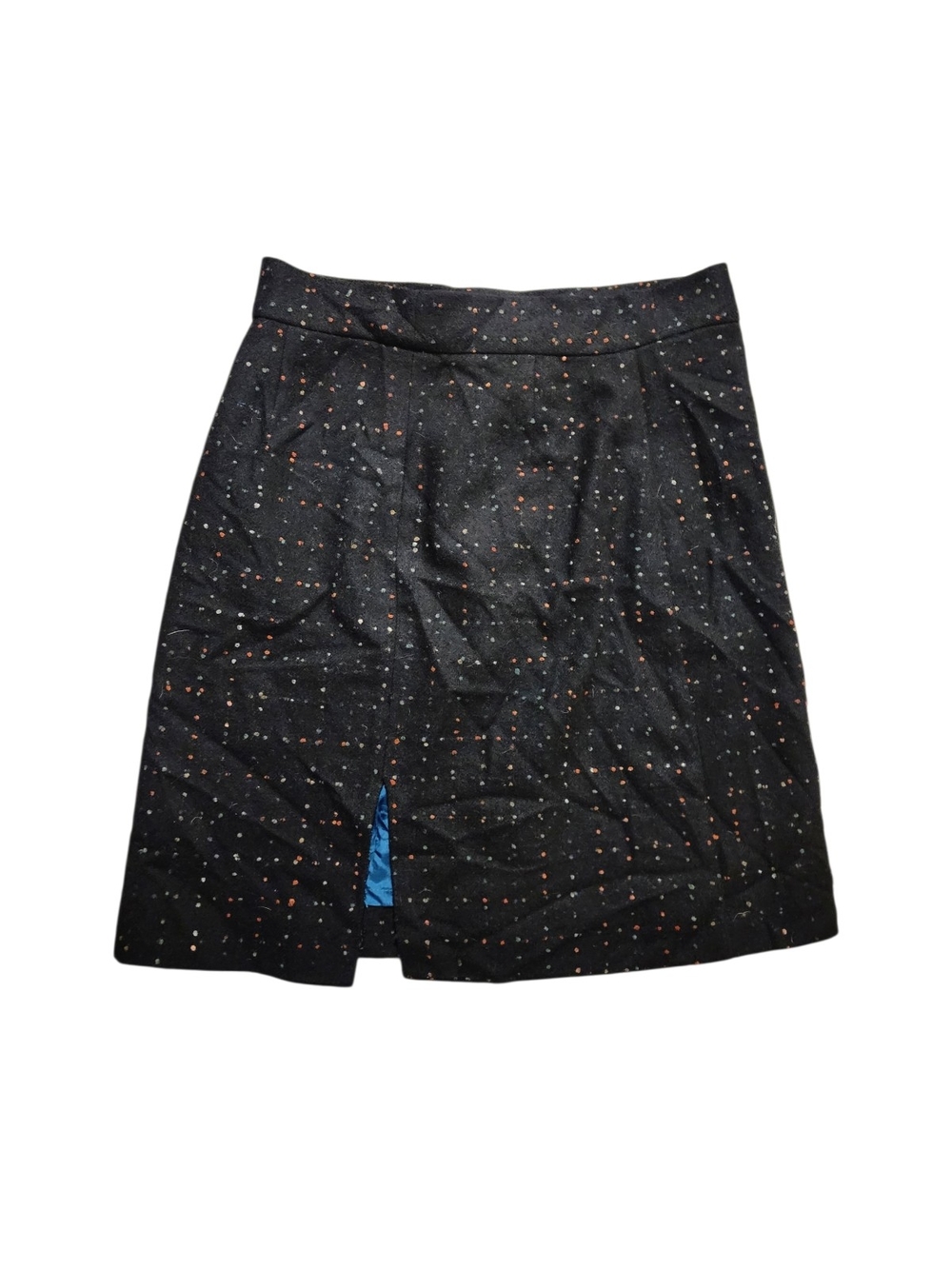 Mason by Michelle Mason Wool Silk Speckled Button Front Mini Skirt, Size 6 - Picture 2 of 5
